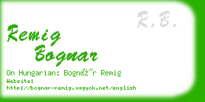 remig bognar business card